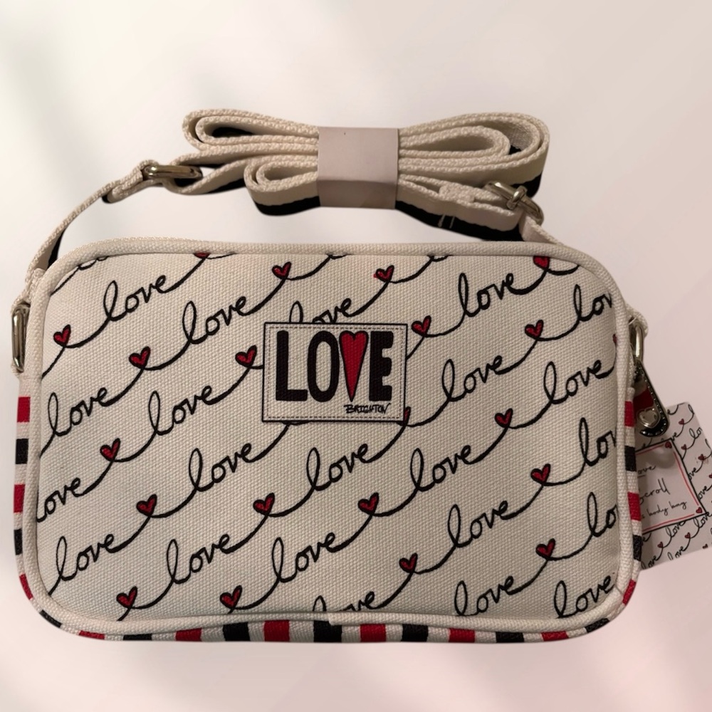 Brighton Love Scroll canvas camera bag - NWT